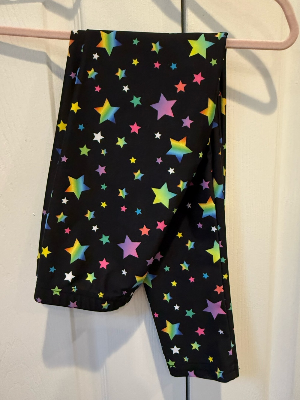 Dori Creations Girls Black Star Print Leggings Sz 7